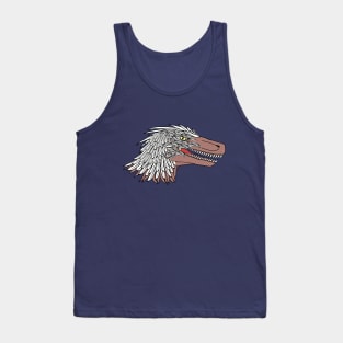 Feathered Raptor Head Tank Top